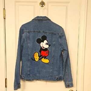 Disney Jean jacket with Mickey Mouse on the back. GUC, Small